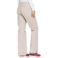 thumbnail image 2 of Cherokee Workwear Stretch Women Scrubs Pant Mid Rise Straight Leg Drawstring, WW130P, S Petite, Khaki, 2 of 7