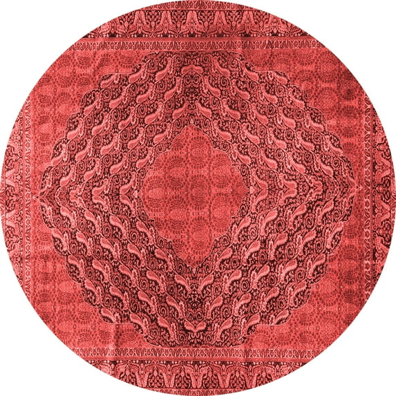 Ahgly Company Indoor Round Persian Red Traditional Area Rugs, 7' Round