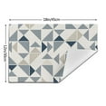 thumbnail image 3 of YFYANG Washable Heat-Resistant Placemats, 70% PVC/30% Polyester, Triangle Striped Abstract Pattern Kitchen Table Mat, 12" x 18" 6 Piece, 3 of 6