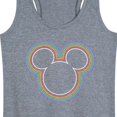 thumbnail image 3 of Mickey & Friends - Mickey Head Rainbow Outline - Women's Racerback Tank Top, 3 of 5