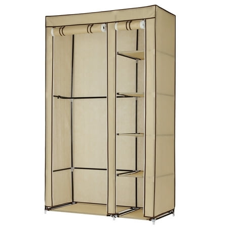 Homegear Double Fabric Portable Wardrobe Closet Clothes Storage