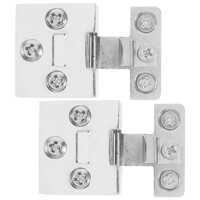 Shisuyan Cabinet Hardware Hinges Silver Rectangular 2Pcs 1.4X1.2In