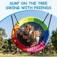 thumbnail image 4 of 40" Saucer Tree Swing for Kids Outdoor, SEGMART 900Lb Weight Capacity, Waterproof Swing Seat with Adjustable Hanging Straps for Children Playground Backyard, Round Swing, Rainbow, 4 of 7