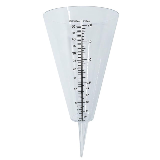 Bewildely Taza medidora de lluvia, medidor de lluvia de cono transparente, taza medidora de lluvia cónica, medidor resistente de lluvia, duradero para la Jardín y Patio Bewildely HA022961-00