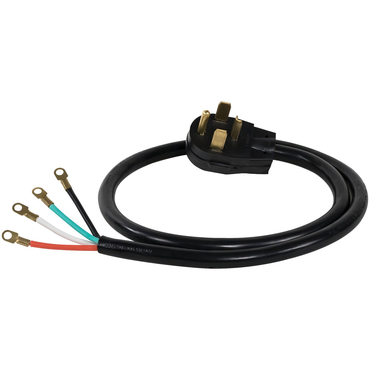 Certified Appliance 77060 4-Wire Closed-Eyelet 30-Amp Dryer Cord, 4ft