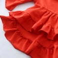 thumbnail image 6 of YTDSCS Baby Kids Toddler Spring Summer T-Shirt Skirt Top for Girls,1-6T Little Girls Medium Long Sleeves Solid Color Round Neck Shirt Toddler Ruffled Casual Clothes, 6 of 9