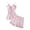 Pink, variant on WAYUTE Womens Pajama Sets Satin Strappy Lace Trim Cami Tops and Shorts Pajamas for Women Solid Color Pjs Set Loungewear Casual,M
