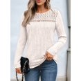thumbnail image 5 of Women'S Lace Long Sleeve Shirt Fall Top Fashion Dreesy Casual Tunic Sweaters Mesh Clothes S, 5 of 8