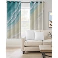 thumbnail image 2 of Teal Beach Coastal Kitchen Curtains Summer Ocean Nautical Seaside Cafe Short Curtains for Bathroom Blackout Window Curtain Grommet Small Window Treatment Tier Drapes for Bedroom Living Room 42"x45"x2, 2 of 9
