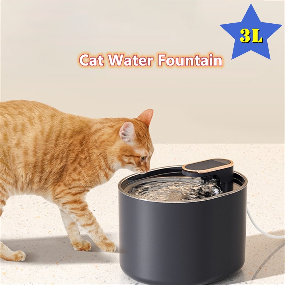 68oz/2L Ultra Quiet Indoor Pet Fountain with Intelligent Auto Power Off Pump and LED Light HomeRunPet Cat Water Fountain Automatic Dog Water Dispenser 