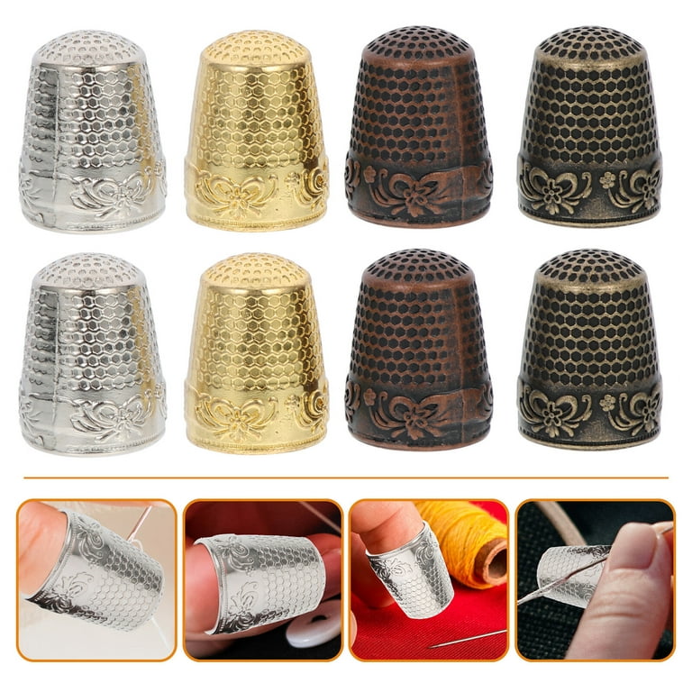 Thimble Sewing Thimbles Finger Protector Metal Quilting Hand Antique  Decorative Embroidery Copper Fingertip Needlework 