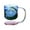 blue with pink, variant on Heat Resistant Glass Cup With Suspended Illusion Nonslip Handle and Base Floating Mug For Cold Hot Liquid Beverage