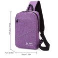 thumbnail image 3 of Men's Sling Bag Splash-proof USB Port Reflective Strip Chest Bag Sling Backpack, 3 of 3