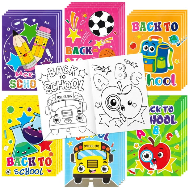 Libros para colorear Dvbonike Back to School, 24 unidades, para niños