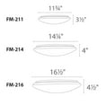 thumbnail image 4 of WAC Lighting Glo 11" 1-Light LED 5-CCT Energy Star Aluminum Flush Mount in White, 4 of 5