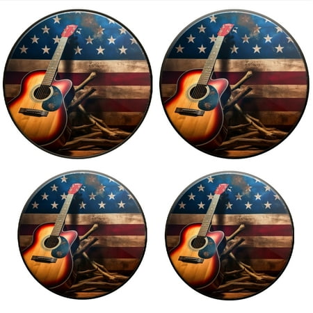 

Bahomeck Electric Stove Burner Covers Set Of 4 Acoustic Guitar With Wooden Pegs In Front Of American Flag Metal Gas Stove Burner Covers Protecting Gas Stoves 8 Inch And 10 Inch