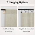 thumbnail image 4 of Patin Light Filtering Curtains 2 Panels 42 x 45 Inch, Faux Linen Textured Rod Pocket Bedroom Curtains, Soft Drapes for Living Room Bathroom, Linen Color, 4 of 10