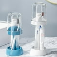 thumbnail image 4 of Toothbrush Holder Quick Drain Dust-proof Height Adjustable Storing Dual-use Student Mouthwash Cup Organizer Daily Use, 4 of 8