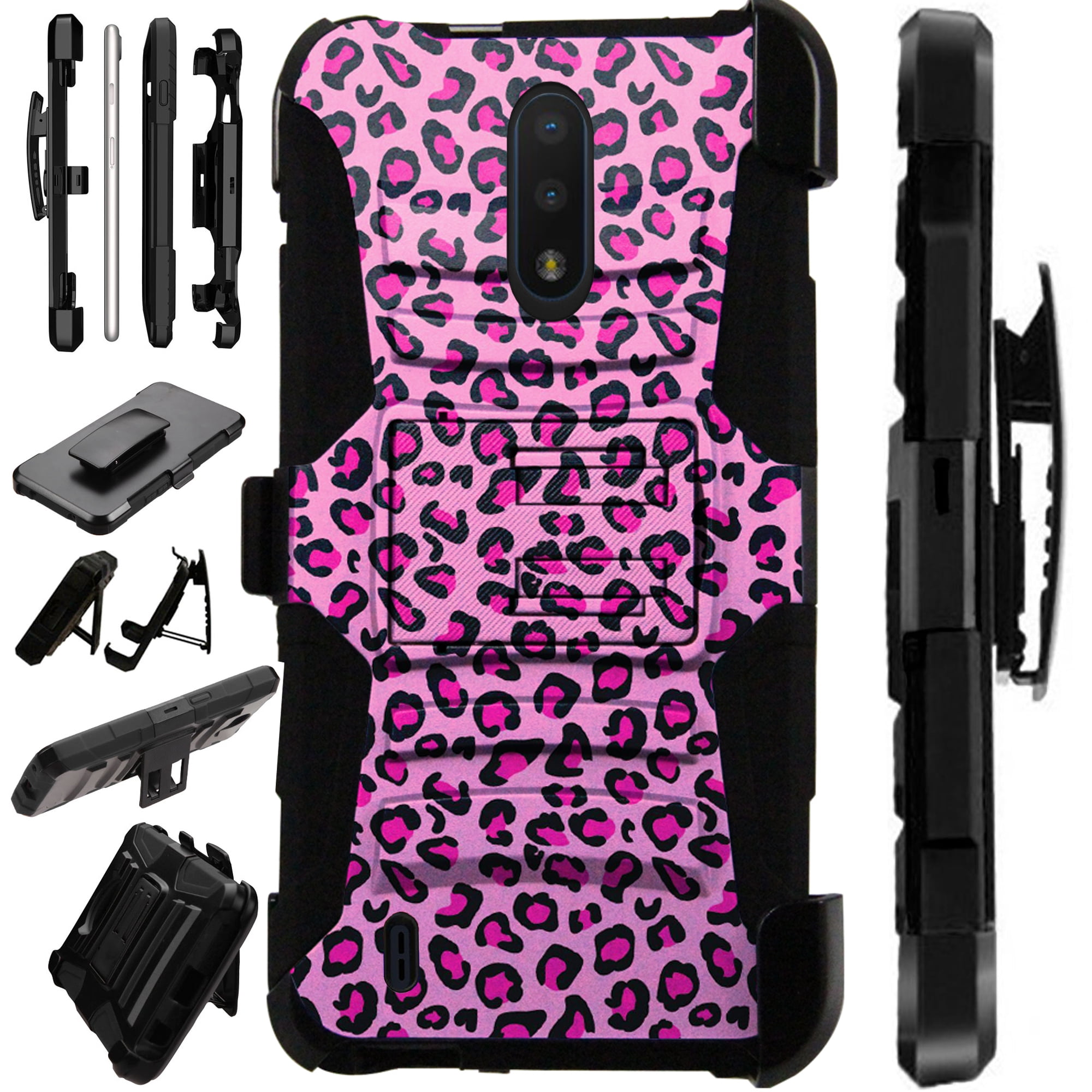 leopard print luggage hard case