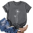 thumbnail image 2 of Blusa de camiseta informal con estampado de manga corta y cuello redondo de verano para mujer a la moda Fridja  hjk1035, 2 of 4