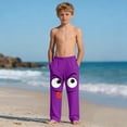 thumbnail image 6 of Kids Boys Girls Sweatpants Silly Face Tongue Out Print Elastic Waist Joggers Funny Graphic Trousers for Gift, 4-13Y, 6 of 9