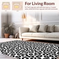 thumbnail image 2 of ODIKA 3'x5' Machine Washable Non-Slip Area Rug, Modern Interlocking Spotted Design High Traffic Rug, Black, 303561, 2 of 7