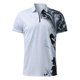 thumbnail image 4 of Camisas Manga Larga Hombre Camisa informal de manga corta con cuello vuelto y cremallera con estampado informal para hombre (Grey, 3XL), 4 of 5