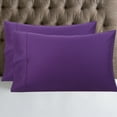 thumbnail image 1 of PiccoCasa Pillowcase Set of 2, Soft Cotton with Envelope Grape Queen, 1 of 7