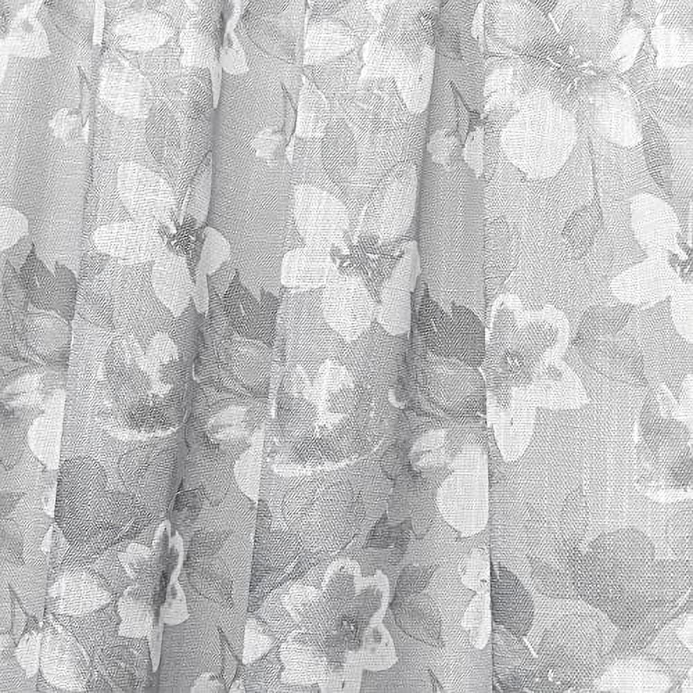 Nicole Miller New York Dara Light Filtering, Semi Sheer Rod Pocket Curtain Panels, 54"x96", Grey, Set of 2