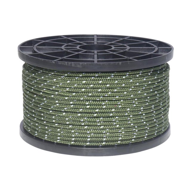 S SERENABLE 50M Nylon Reflective Trip Guy Strand Tent Awning Tarp Rope Cord Guide Green