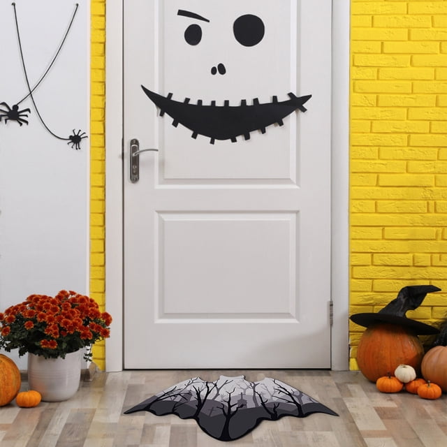 WRXMIJNHGSA Polyester Carpet Under $20 Carpet Unwelcome Bat Door Mat Gothic Rug Halloween Funny Pattern Doormat New Home Closing Housewarming For Kitchen Bedroom Holiday Outdoor Indoor Decor