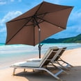 thumbnail image 4 of Autlaycil 7.5ft Brown Outdoor Patio Umbrella with Tilt, Crank and Sturdy Ribs for Lawn, Garden, Backyard and Pool, 4 of 8