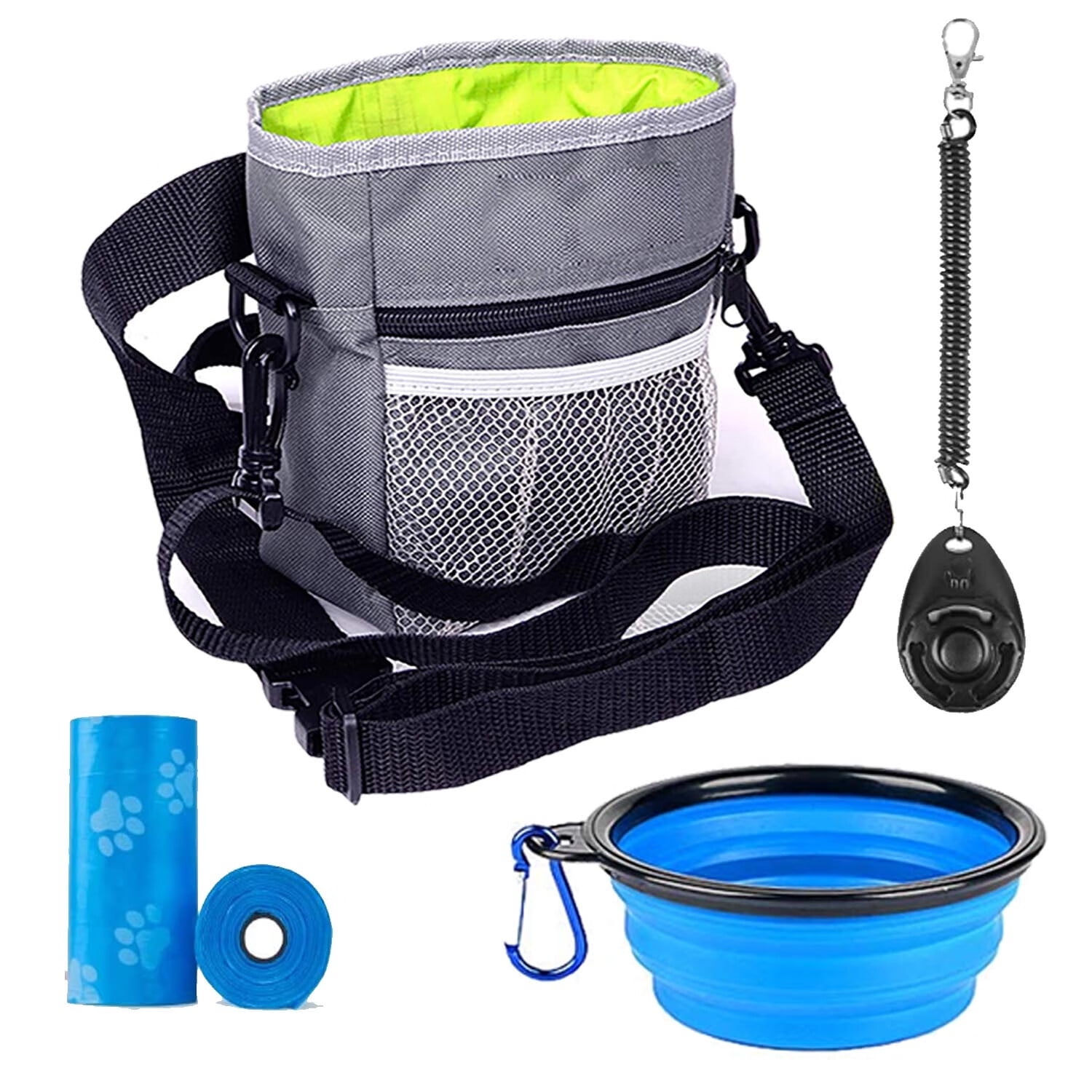 LOBEVE AllinOne Dog Training Kit Clicker, Dog Treat Pouch,Foldable