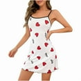 thumbnail image 4 of Sakmal Sleeveless Mumu Nightgownss for Women Lightweight Love Plus Size Babydoll Mumu Dress Valentines Short Heart Print Nightgowns for Women L, 4 of 4