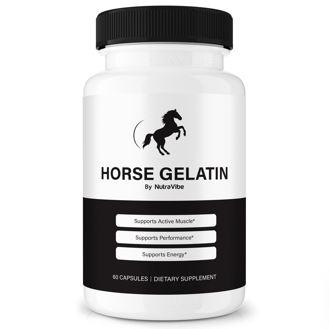 Horse Gelatin – Original HorseGelatin Capsules with a Natural Daily Blend for Wellness |Clean, Gentle, Easy-to-Swallow Pills (60 Capsules)