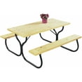 thumbnail image 1 of Jack Post Fiesta Charm 6 Person Outdoor Custom Do It Yourself Powder Coated Tubular Steel Frame for Long Wooden Picnic Table, Black, 1 of 1