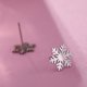 thumbnail image 3 of 2 pares de pendientes de copo de nieve navideños, elegantes pendientes de botón para dama, para fiestas diarias., 3 of 6