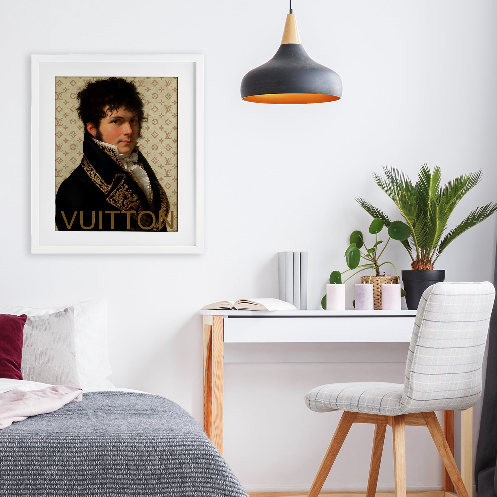 Stupell Industries Glam Gentleman In Spring White Framed Print Under Glass, design by Grotto Studios