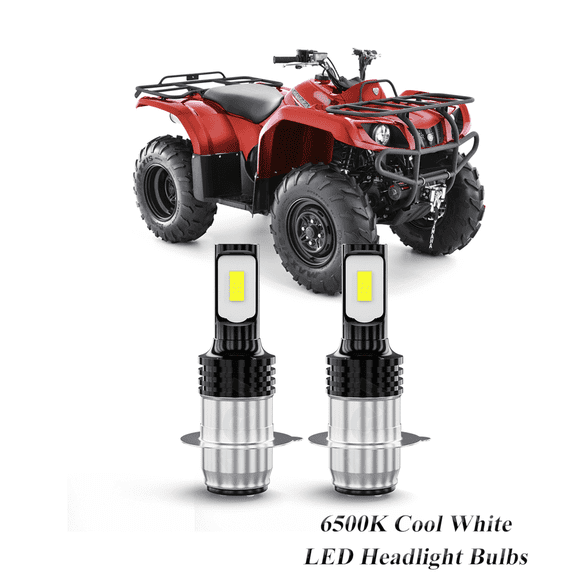 Compatible with Yamaha Grizzly 350 450 2007-2014 , 2-Pack H6 H6M Led Headlight Bulbs Motorcycle Bulb,1700lm 6500K Cool White, 12v-24v DC