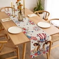 thumbnail image 3 of Table Runner 72 Inches Long for Kitchen Dining, Independence Day Dresser Scarf Farmhouse, Dining Table Decorations for Wedding/Parties, Cow Patriotic Usa Flag Firework Floral 13 x 72 In, 3 of 8