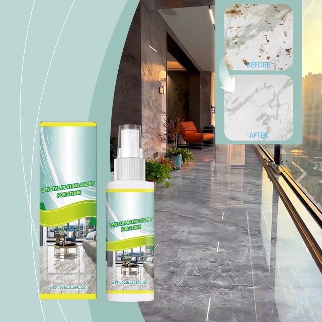 RKSTN Stone crystal plating agent 100ml Ceramic Tile And Crystal Plating Agent Repair Scratch Alkali Return Brightening Agent Crystalline Crystal Plating Agent