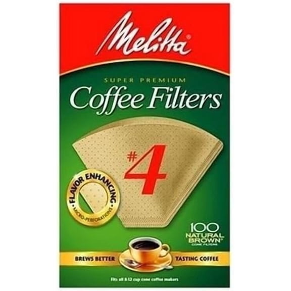 Melitta Natural Brown Basket Coffee Filter; #4 624602