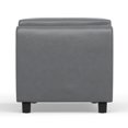 thumbnail image 5 of Simpli Home Avalon 3 Faux Leather Tray Bench in Stone Gray, 5 of 16