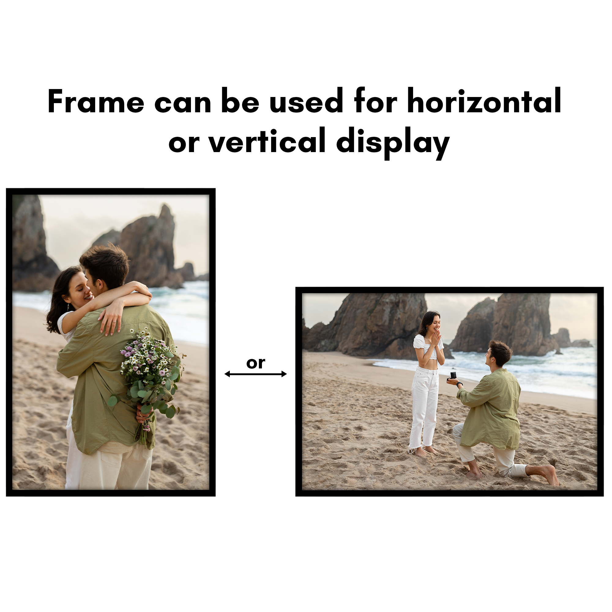 Americanflat 20x30 Poster Frame with Polished Plexiglass Streamline Collection Thin Border Wall - Black
