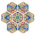 thumbnail image 2 of Paquete de 7 posavasos artísticos reutilizables hágalo usted mismo mismo para panal Forma, 2 of 11