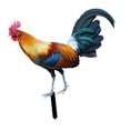 thumbnail image 4 of Estaca de jardín de gallo, adorno de pollo, escultura realista, estatua de Animal de pie acrílica, arte de Patio para , suelo, Patio, césped 24cmx23.66cm, 4 of 8