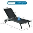 thumbnail image 3 of Costway 2PCS Outdoor Patio Lounge Chair Chaise Recliner Aluminum Fabric Adjustable Black, 3 of 11