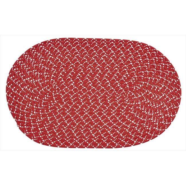 Better Trends Tapis Tressé Éclaboussures de Soleil, Rouge, 5 Po x 8 Pi