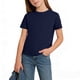 thumbnail image 4 of Blusas y camisas de manga corta con cuello redondo, color liso, para niños, camisetas de manga corta con cuello redondo, tallas medianas y grandes, top informal y cómodo, top de poliéster para niña, 4 of 7