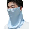 thumbnail image 1 of Unisex Face Scarf Breathable Ice Silk UV Sun Protection Mask Soft Adjustab, 1 of 8